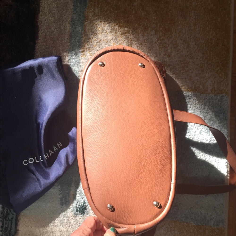 COLE HAAN Woven Detail Large Leather Tote - Picture 6 of 6